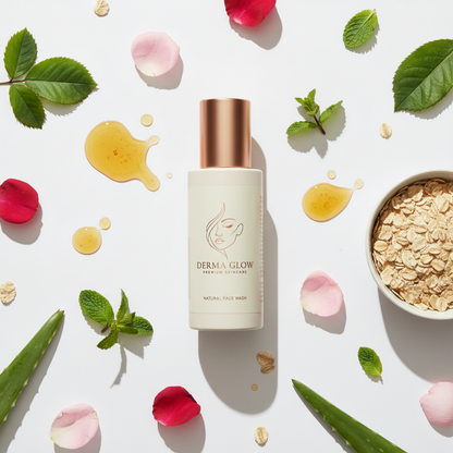 Flat lay with natural ingredients