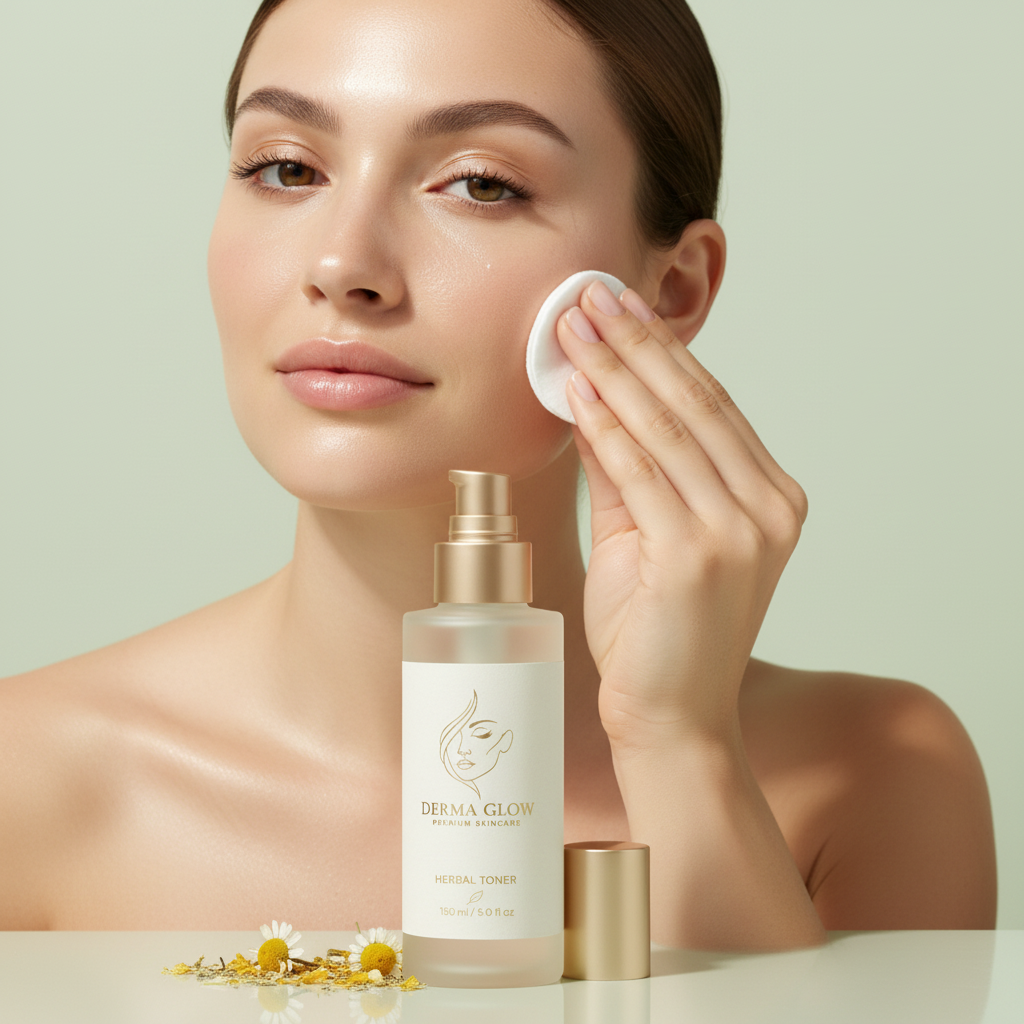 Model applying toner with cotton pad