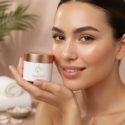 Model holding moisturizer jar
