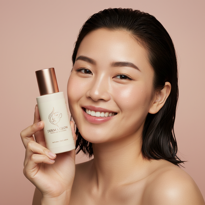 Model with clean glowing skin